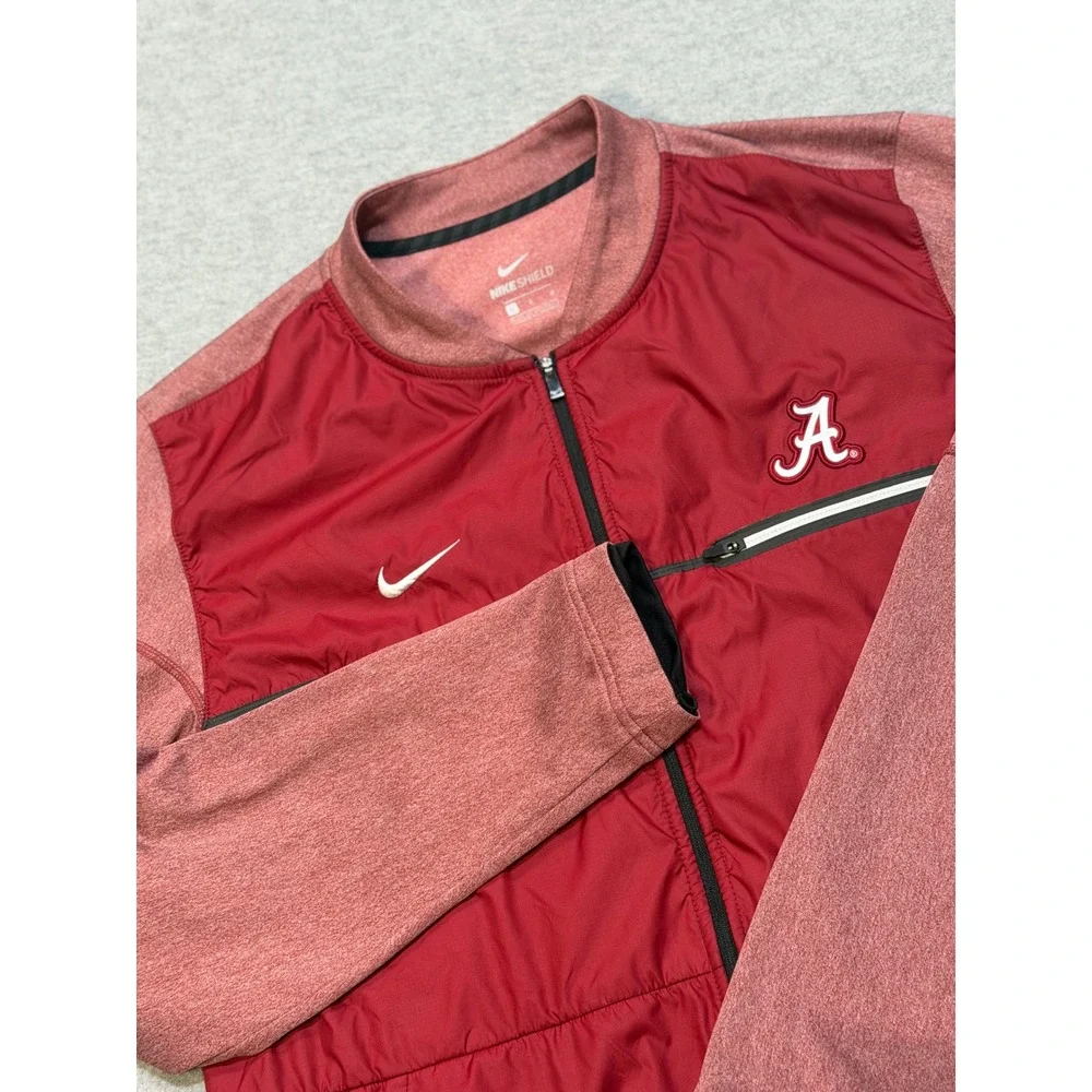 Nike Shield Alabama Crimson Tide Full Zip Jacket Mens Large Red NCAA Sideline